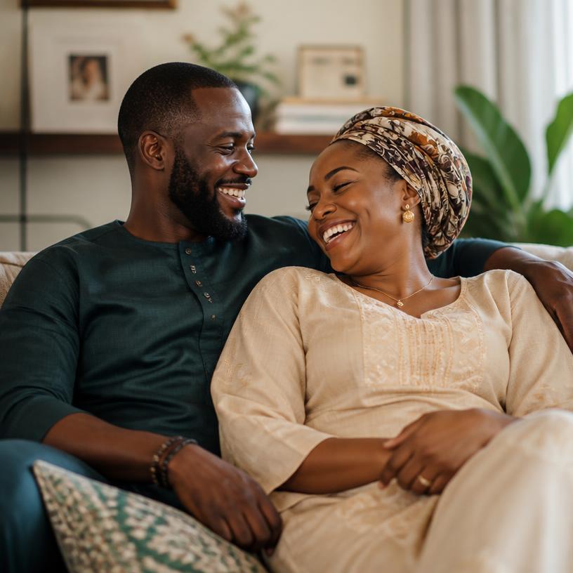A Nigerian couple at home